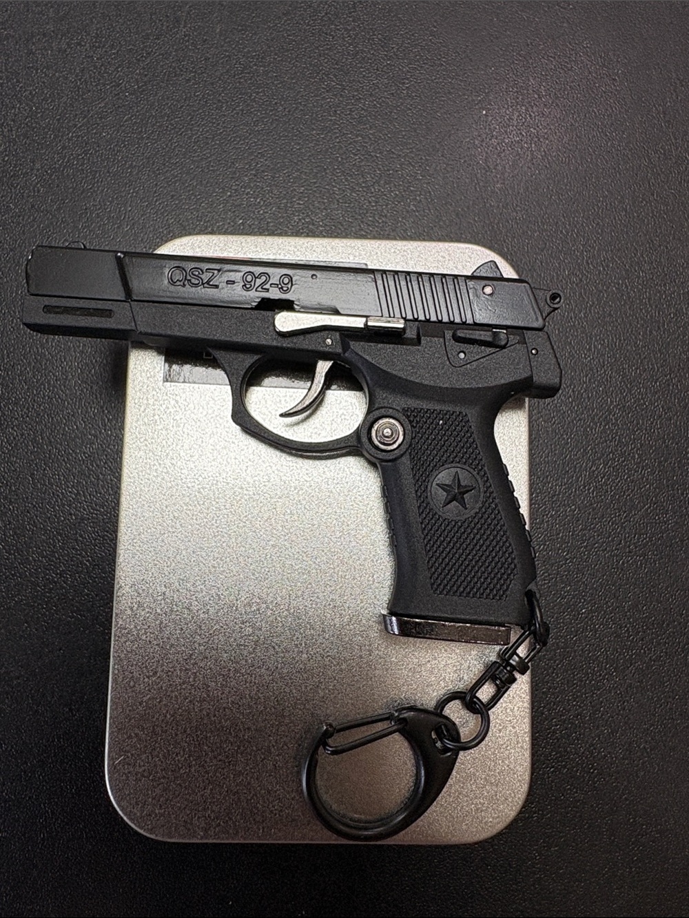 Handgun black Replica Keychain-NEW With Box